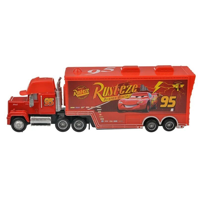 Disney pixar carros 3 o rei relâmpago mcqueen mack tio caminhão 1:55 diecast modelo carro brinquedos para o menino presente de natal