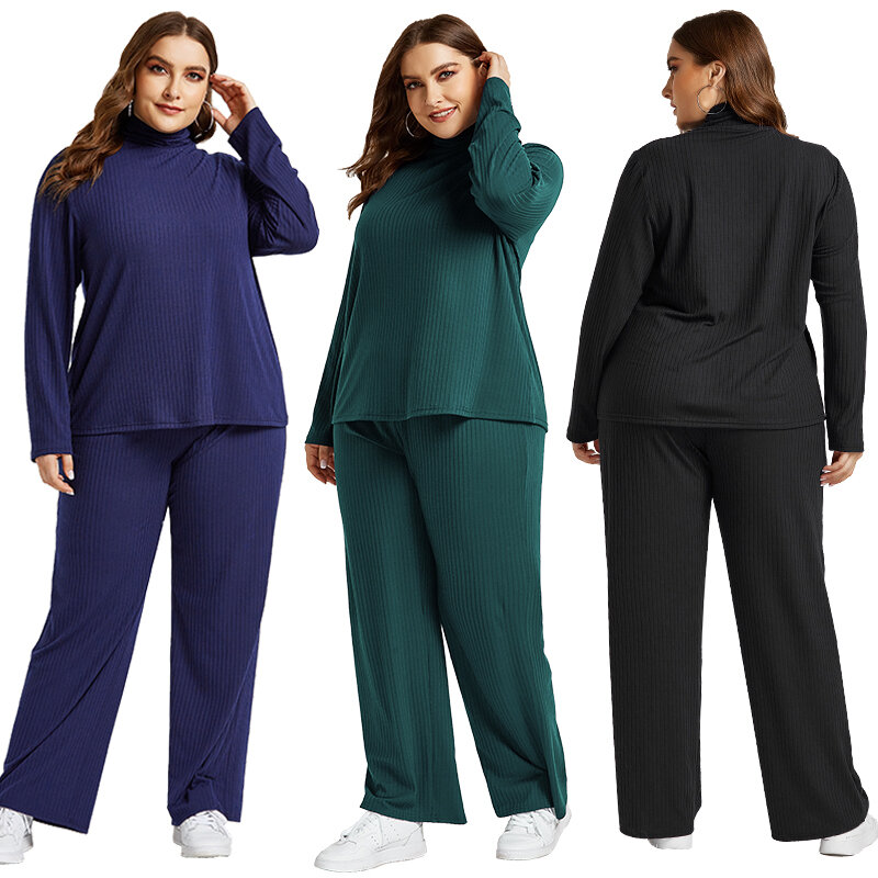 2020 new high-quality plus size women's autumn and winter loose homewear, pajamas set