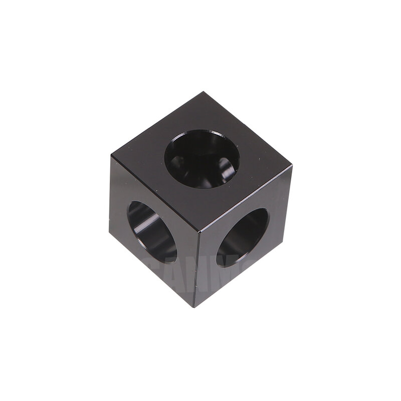 1/4Pcs 3D Printer Deel 2020 Aluminium Blok Cube Prism Connector Wiel Regulator Hoek V Slot Drie Manier connector Voor 3D Printer