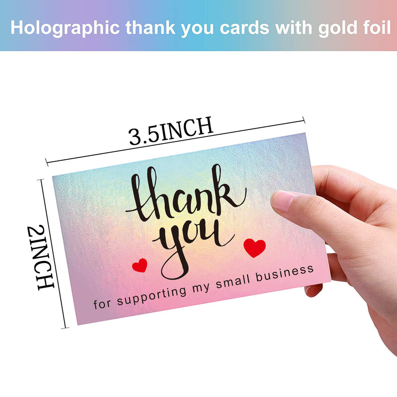 10個ご注文感謝ビジネスカードショッピング購入感謝グリーティングカード鑑賞カード中小企業のための5*9センチメートル