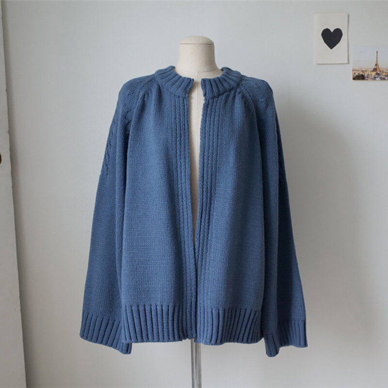 Cárdigan de punto para mujer, cárdigan de manga larga con cuello en V, jerséis de Harajuku, ropa de mujer, suéter, novedad de 2021
