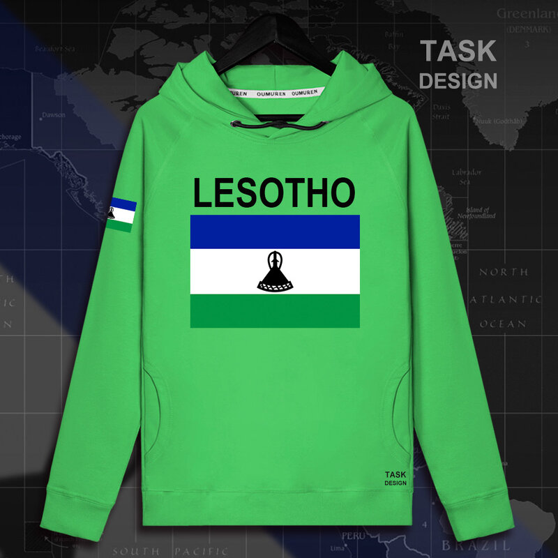 LSO-Sudadera con capucha para hombre, prenda deportiva masculina de estilo hip hop, jersey de chándal con estampado de la bandera nacional, LSO Sotho baslessy LS