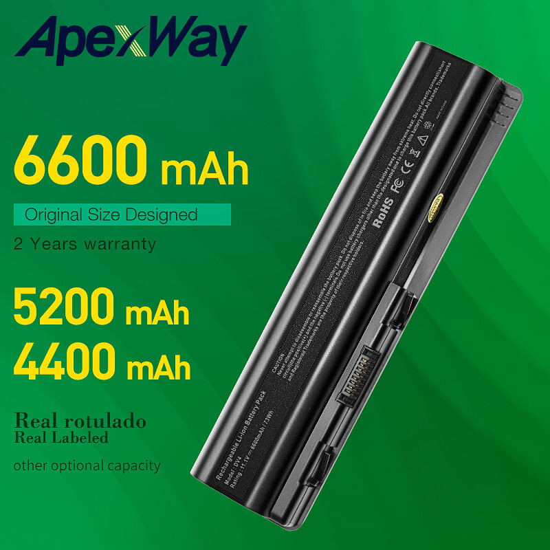 ApexWay – batterie pour HP pavillon G50, G61, DV4, DV5, DV6, DV6T, HSTNN-IB79, HSTNN-Q34C, HSTNN-IB72, HSTNN-C51C, 462890, 751, 485041, 003