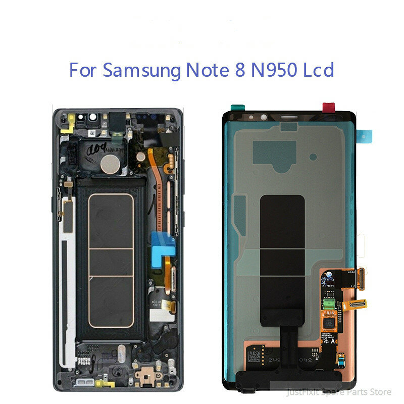 สำหรับ Samsung Galaxy หมายเหตุ8 N9500 N950FD N950U ข้อบกพร่องจอแสดงผล Lcd Touch Screen Digitizer Assembly 6.3 "Super Amoled