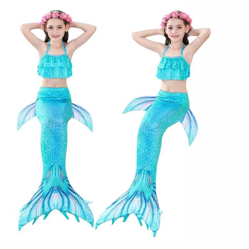 Anime sereia traje cosplay fantasia maiô sereia cauda biquíni beachwear verão vestido de princesa festa anime traje