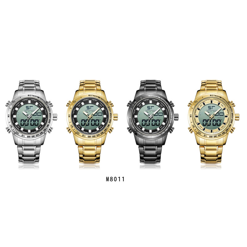 Mizums relógios masculinos 2020 marca de luxo moda homem quartzo relógio 18k ouro banda aço inoxidável masculino relógio de pulso digital reloj hombre