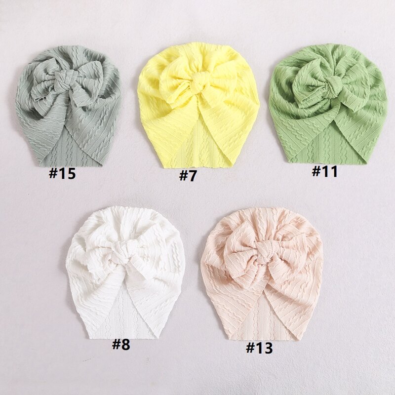 Bow Knot Turban Warm Hat Baby Bandanas Soft Cute Headband Girls Kids Hair Infant Cap Headdress Accessories Headwrap