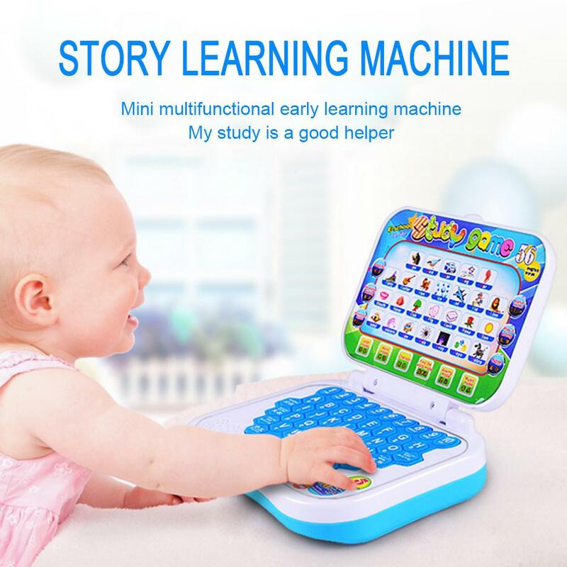 Kuulee Многофункциональный Язык Обучающая машина детский игрушечный ноутбук для раннего развития детей планшетный компьютер машина для чтен...