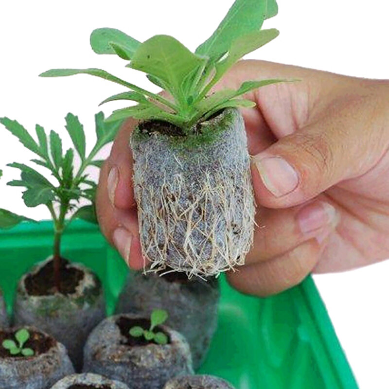 20/50/100pcs-pack 25mm/30mm Jiffy Peat Pellets Seedling Soil Block Maker Starting Plugs Seeds Starter Professional For Garden