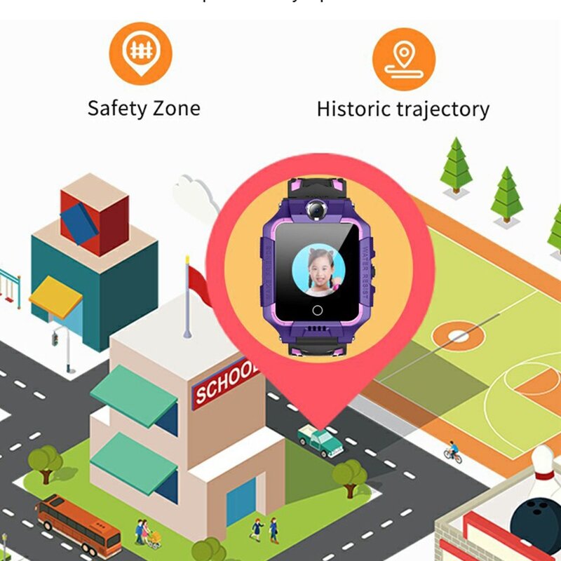 4G enfants montre intelligente cadran rotatif GPS Position double caméras appel vidéo étanche enfants montre bracelet de sécurité T10-360 ° 1pc