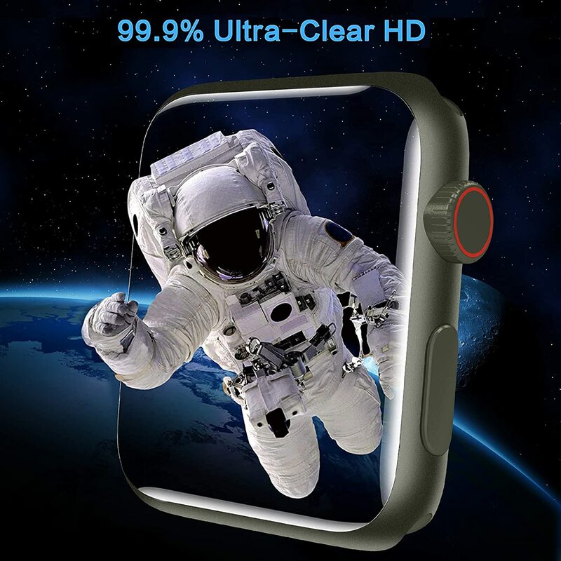 Pelindung Layar Film HD untuk Jam Tangan Apple 45Mm 41Mm 44Mm 40Mm 42/38Mm (Bukan Kaca Tempered) Pelindung IWatch Seri 8 7 6 5 4 3 Se