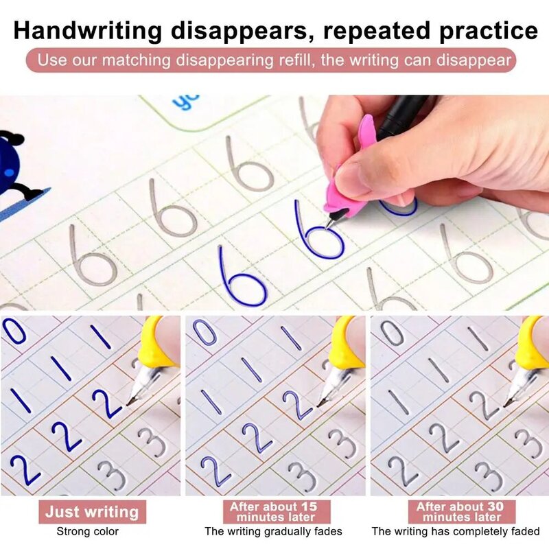Magic Practice Copybook Reusable Handwriting Copybook Set Calligraphic Letter Writing Practice Workbook For Children
