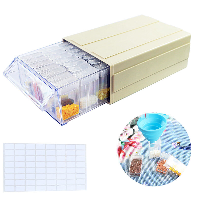Diamant Stickerei Box Abnehmbare Lagerung Behälter Schublade, für 5D Diamant Malerei Zubehör, mit Separaten Perle Seed Flasche