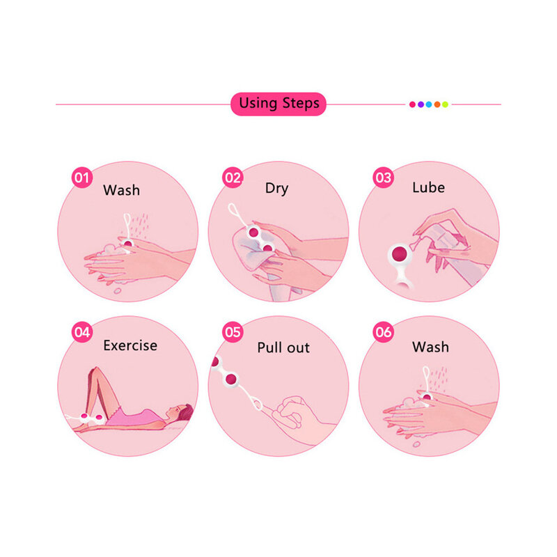 안전한 실리콘 스마트 볼 케겔 볼, 벤와 볼, 질 조임 운동 기계, 질 게이샤 볼, 섹스 토이, 여성 S0054, 3 개