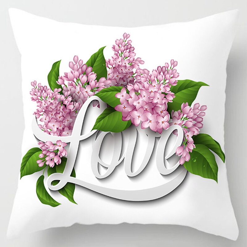 Walentynki piękny Cartoon pluszowy plac życia poszewka na poduszkę rzuć poszewka na poduszkę 45x45 Cm elegancka para domu dekoracyjne