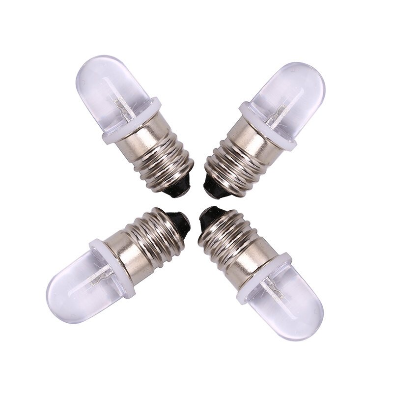 5 Pcs/lot E10 Led Bulb E10 DC 3V 4.5V Instrument Bulb E10 Indicator Bulb Old Fashioned Flashlight Bulb 2.8cm x 1cm NEW