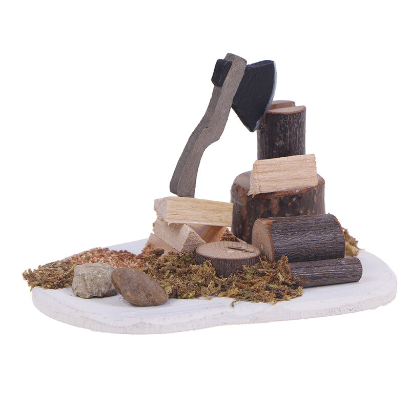 1 Набор 1:12 миниатюрный деревянный топор для кукольного домика модель садового декора аксессуары