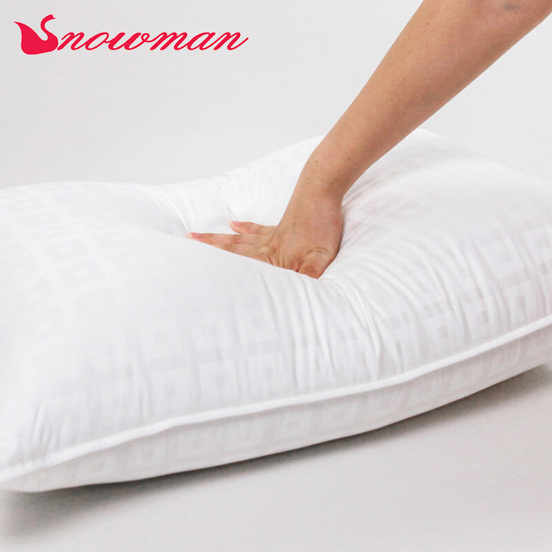 Snowman O algodão químico do poliéster do descanso da fibra da geometria que enche os travesseiros da cama de 51*71cm para dormir produtos têxteis domésticos