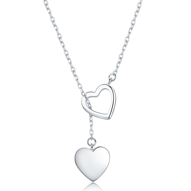 SODROV 925 srebro naszyjnik dla kobiet naszyjnik w kształcie serca srebro 925 biżuteria kobiety naszyjnik 925