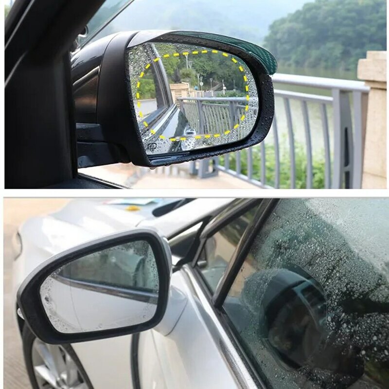 2PCS Auto Rückspiegel Schutz Film Anti Nebel Klaren Fenster Regendicht Rückspiegel Schutz Weichen Film Auto Zubehör