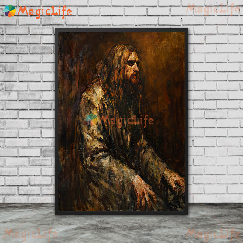 Jesus Crucifixion Poster Religion Wall Art Canvas Painting Posters Print Pictures For Wall For Living Room Home Decor Unframed