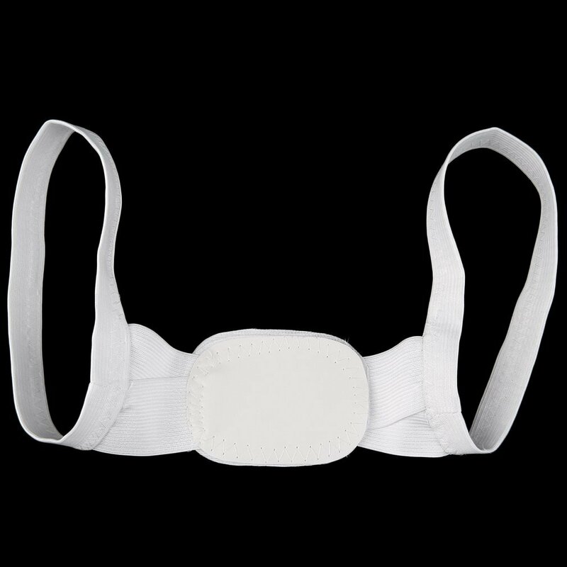 Terapia ajustável postura corpo ombro suporte cinto cinta volta corrector cintas & suporta poliéster branco
