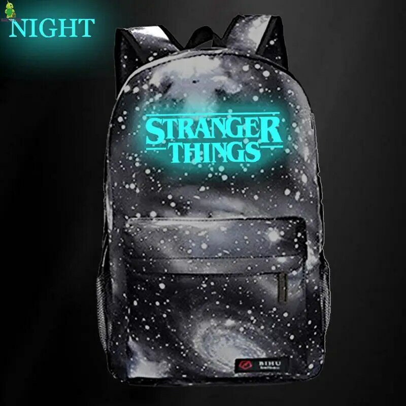 Nieznajome rzeczy plecak Luminous torby szkolne dla nastoletnich Galaxy Space plecaki dziewczyny chłopcy plecak podróżny dzieci codzienne torby książkowe