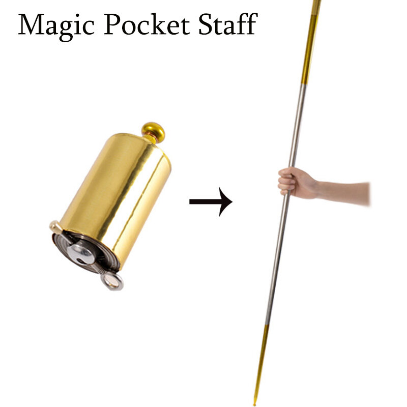 High Quality Magic Pocket Staff Martial Arts Metal Bo Staff telescopic props New Pocket Outdoor Sport Stainless Steel Silve