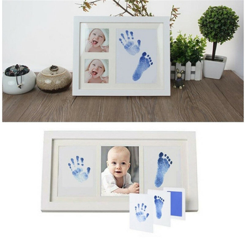 0-12M Pasgeboren Veilig Niet Giftig Voetafdrukken Handafdruk Geen Touch Huid Inktloze Inkt Pads Kits Pet Poot prints Souvenir