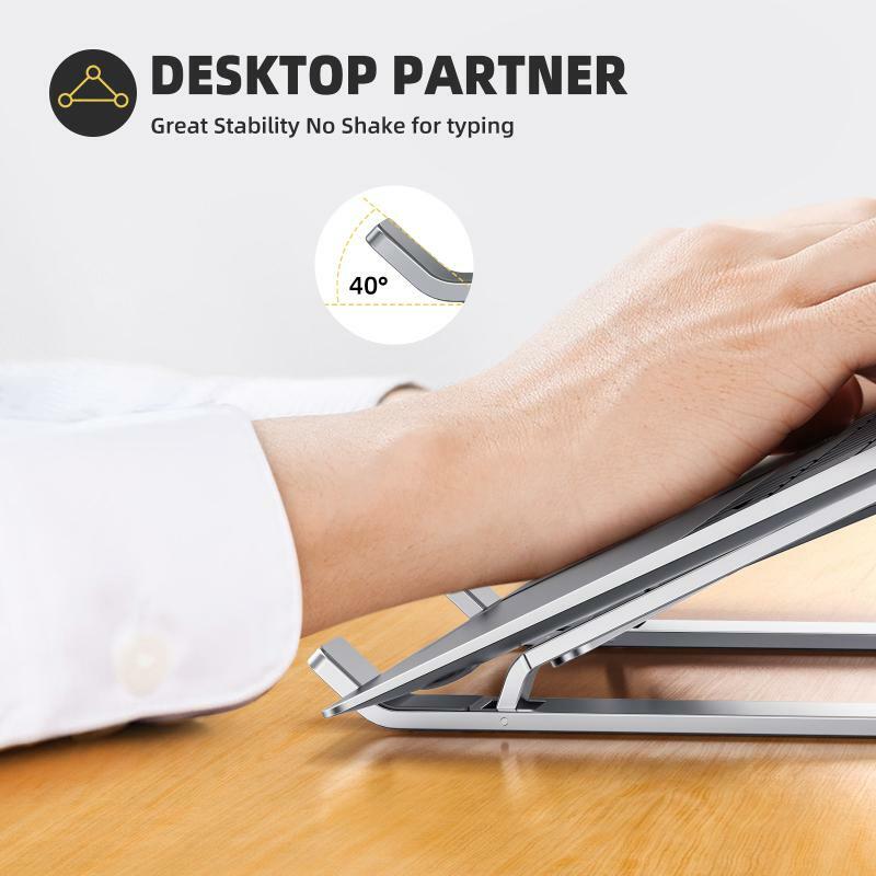 Draagbare Laptop Stand Aluminium Opvouwbare Notebook Ondersteuning Laptop Base Macbook Pro Holder Verstelbare Beugel Computer Accessoires