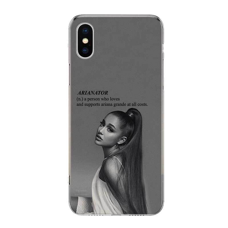 Ariana Grandeสารให้ความหวานAGสายรุ้งFundasซิลิโคนโทรศัพท์กลับกรณีสำหรับiPhoneของApple iPhone 7 8 6 6S Plus XS MAX X XR 10 SE 5s 5
