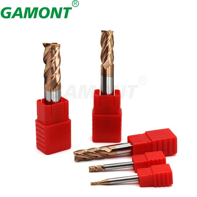 GAMONT-cortador de fresado con revestimiento de aleación, herramienta de acero de tungsteno, Cnc, HRC55, fresadora superior, 8mm