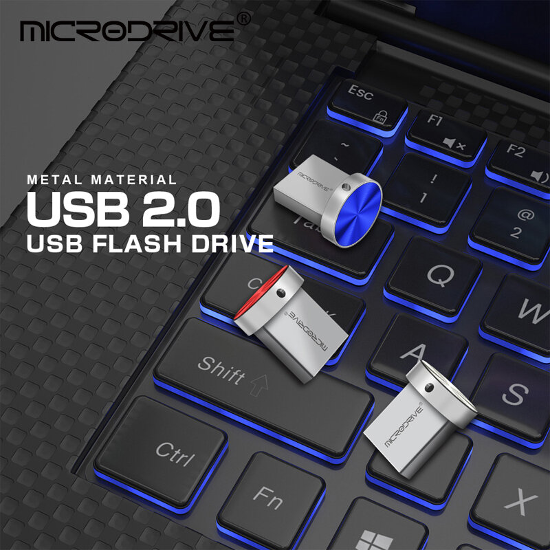 มินิโลหะ USB Pendrive 4GB 8GB 16GB 32GB Usb แฟลชไดรฟ์ USB 64GB 128GB Флешка USB2.0แฟลชไดรฟ์ดิสก์ฟรีเรือ