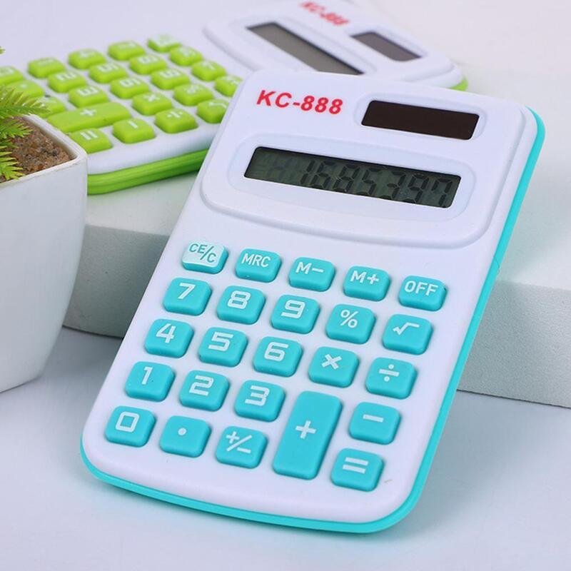 Mini calculadora portátil de bolsillo, calculadora bonita para oficina, 8 dígitos escolares, suministros de pantalla, J1d2