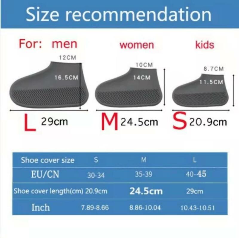 Botas impermeáveis capa de sapato material de silicone reutilizável unisex sapatos protetores botas de chuva para dias chuvosos ao ar livre indoor