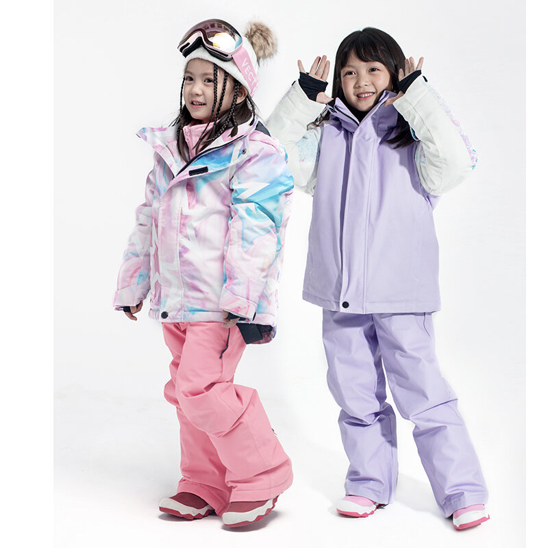 Ensemble de Ski pour enfant, veste + pantalon, imperméable, pour la neige, le snowboard, le plein air, hiver