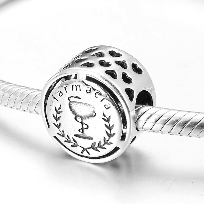 Mode Authentische 925 Sterling Silber Carreira Farmacia Charme Perlen Fit Original LYNACCS Charms Armbänder Schmuck machen