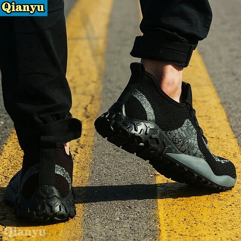2021 Working Sneakers Male Indestructible Work Shoes Men Boots Lightweight Men Shoes Safety Boots Men Work Safety