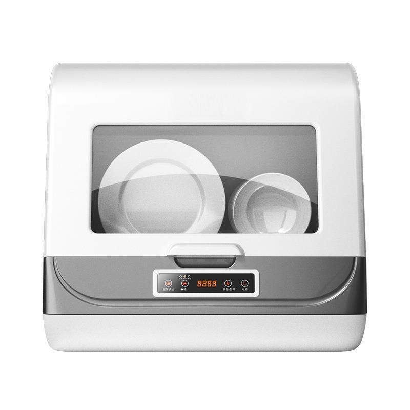 Lavavajillas de 220V, minilavadora de escritorio doméstica completamente automática, armario de desinfección pequeño, platos integrados inteligentes