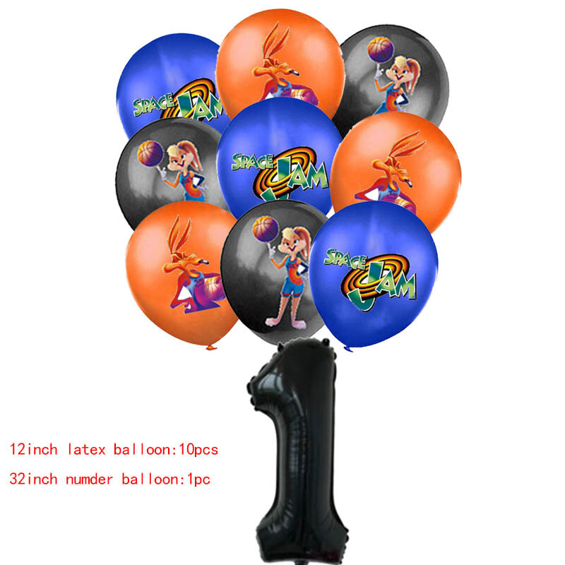 Basketball Jam Latex Balloon Happy Birthday Party Supplies Red Aluminum Foil Number Ballon Baby Shower Come on Decoration