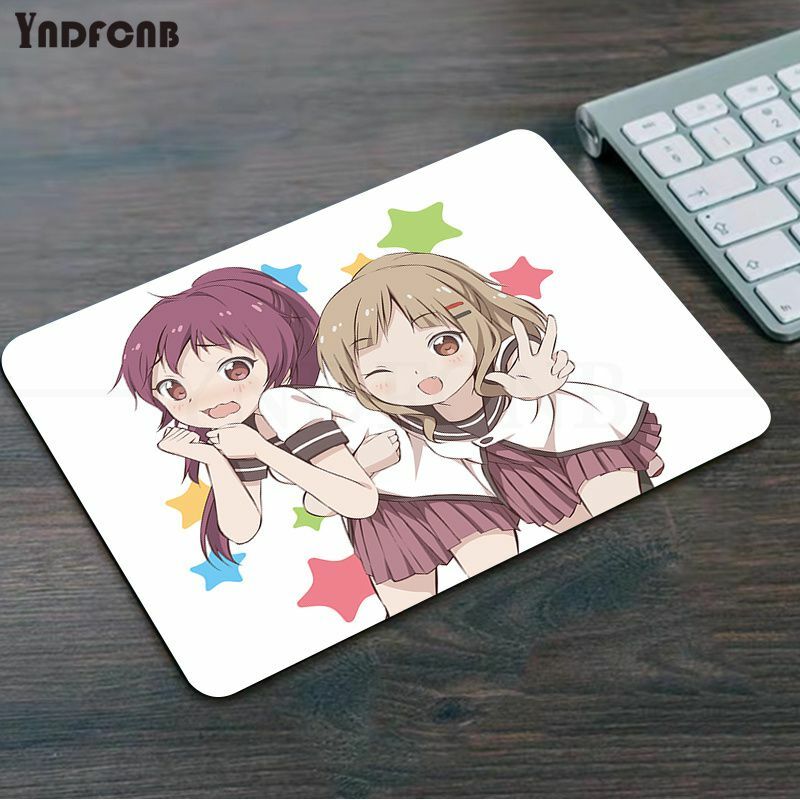 YNDFCNB New Printed Yuru Yuri Anime CS 용 고속 새 마우스 패드 부드러운 쓰기 패드 데스크탑 메이트 게임용 마우스 패드