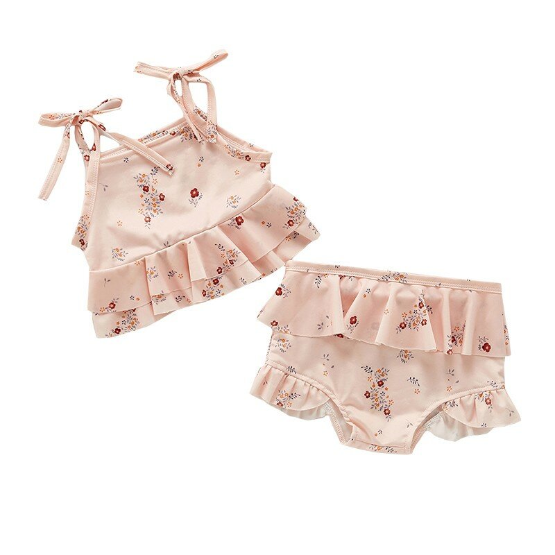Yg Brand Summer New Baby Suit Cute Print Girl Suspender Skirt Ruffle Shorts Set di due pezzi