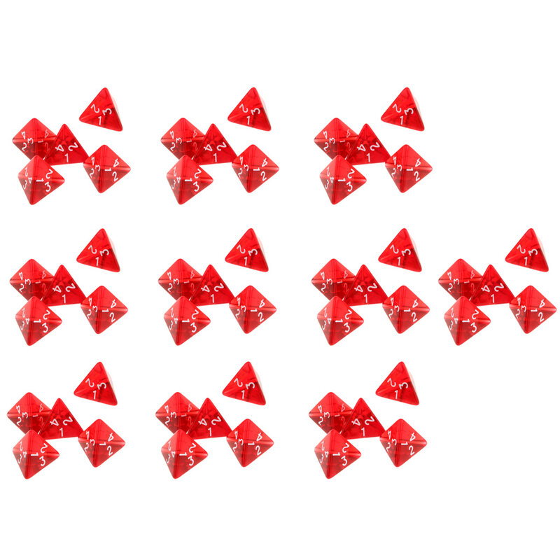 Confezione da 50 Set di dadi poliedrici a dadi multi-faccia con gemme D4 D