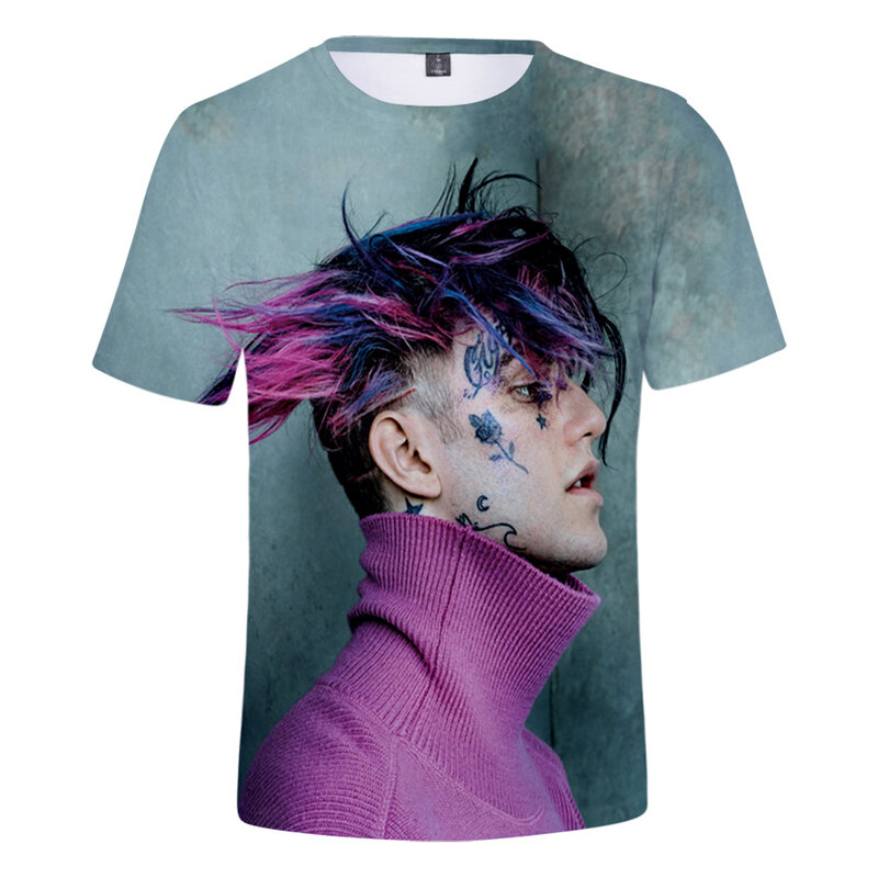 T-shirt manches courtes col rond homme/femme, estival et décontracté, avec impression 3D de Singer Lil Peep, Harajuku, 2021