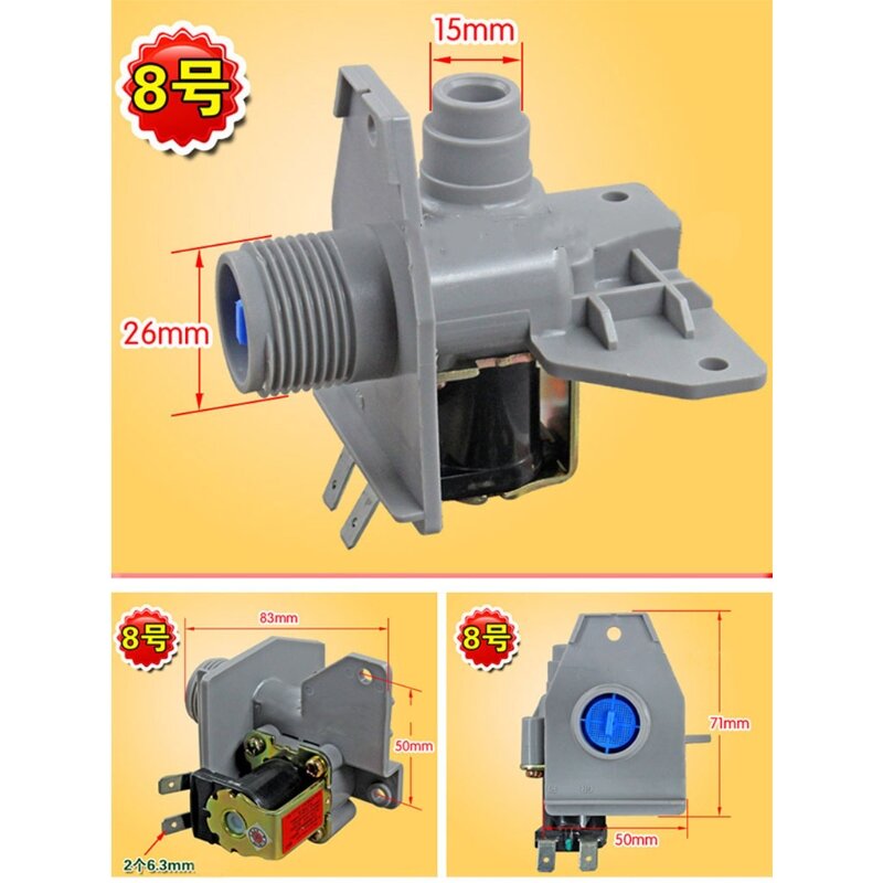 Универсальный водяной клапан для стиральной машины, двойной впускной клапан, бытовой электрический прибор, прочные запасные части