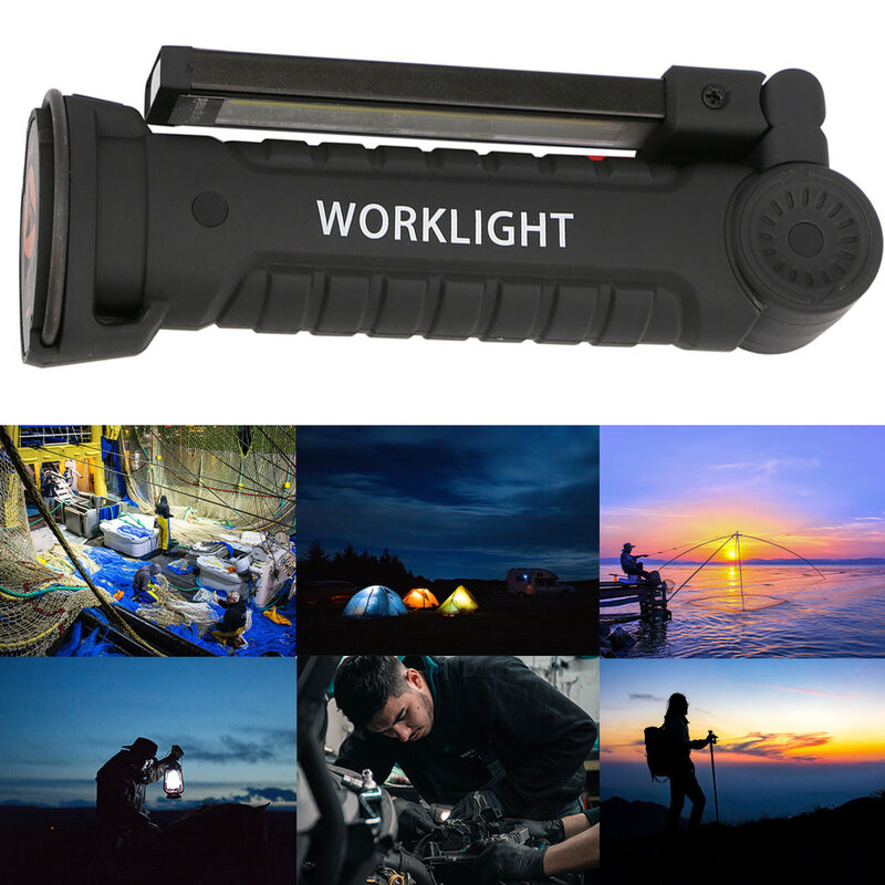 COB LED Work Light Portable Flashlight 360 Degree Bright Hanging Lamp 5 Modes Home Emergency Household Outdoor