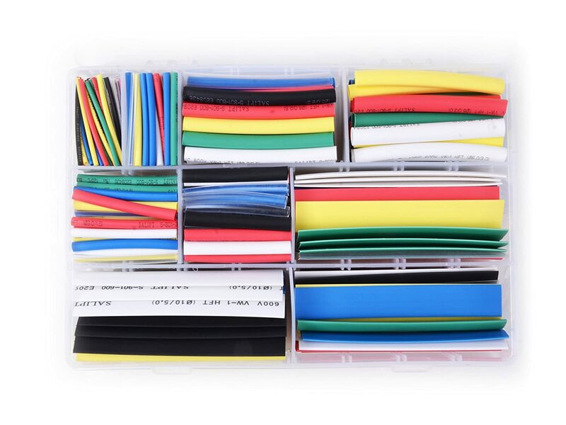 385PCS termoretractil Shrinking Tubing Assorted Wire Cable Insulation Sleeving,Thermoresistant tube Heat Shrink wrapping Kit