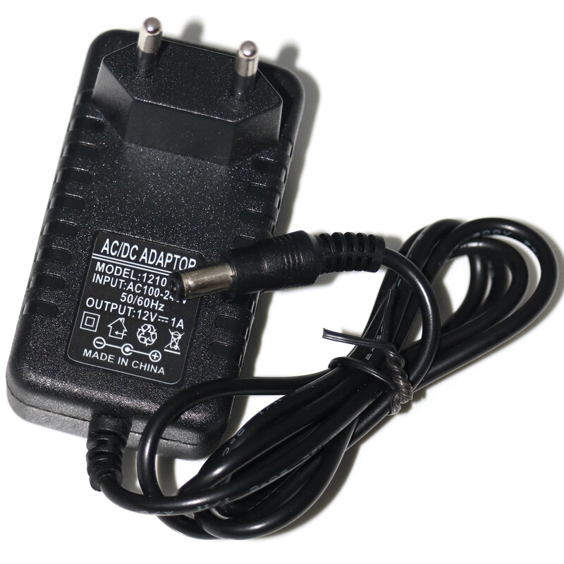 Adaptador de corriente de 100-240V a 12V CC, 1A, 1000mAv, adecuado para cámara de vigilancia de seguridad CCTV, sistema DVR NVR, barra LED, inalámbrico