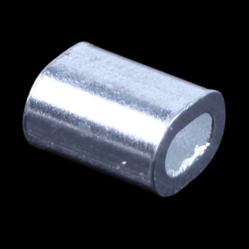 200 pces aço fio corda de alumínio virolas mangas prata-100 pces 1mm diâmetro & 100 pces 3mm diâmetro