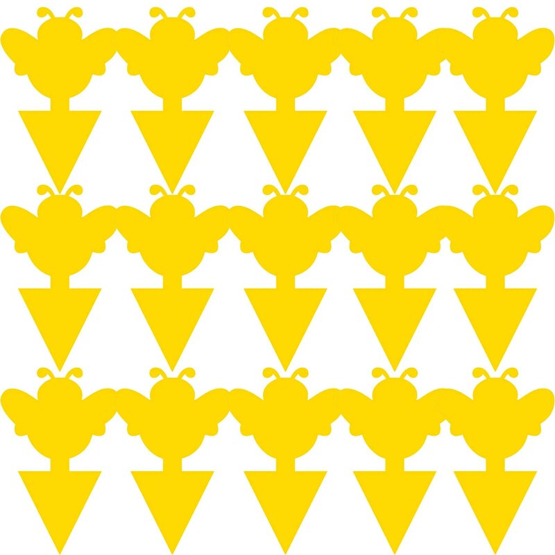 24 Pcs 끈적 끈적한 함정, 과일 비행 및 Gnat 함정 노란색 끈적 끈적한 버그 트랩 실내/실외 사용-흰 파리, 모스크 용 곤충 포수